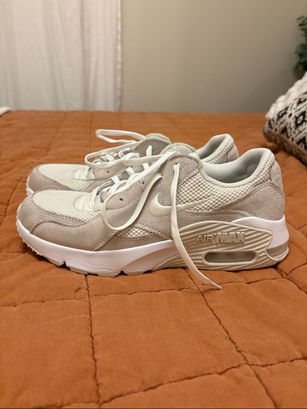 Nike Women's Air Max Sneakers in Beige and White